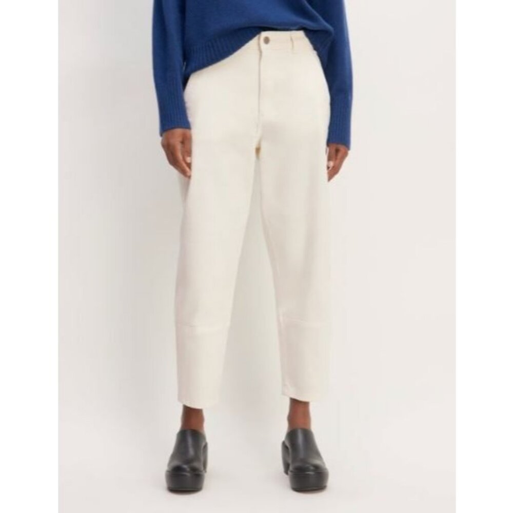 Everlane The Utility Barrel Pant Bone Size 00 NWT